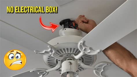 ceiling fan no electrical box|ceiling fan with electrical outlet.